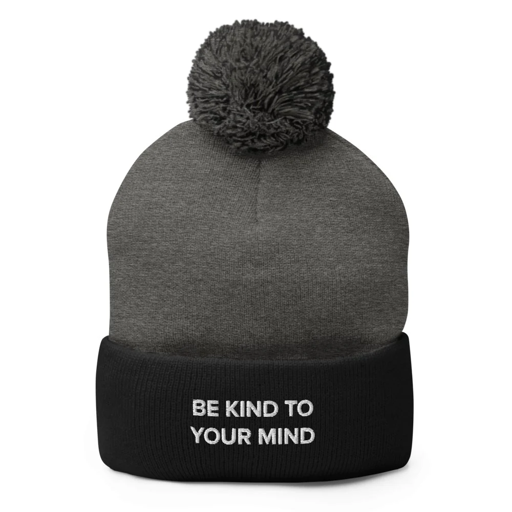 Be Kind To Your Mind Pom-Pom Beanie - Image 7