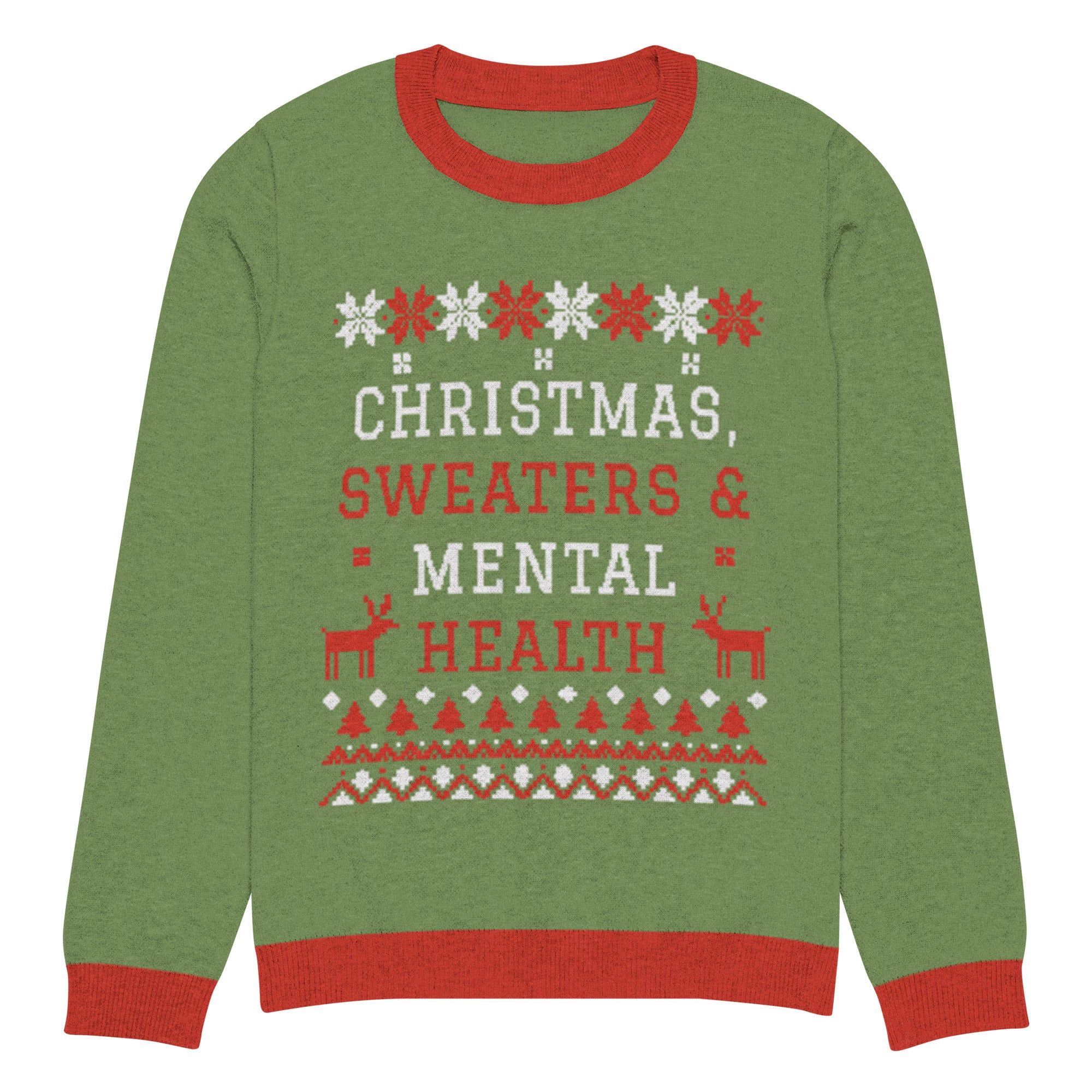 Christmas, Sweaters & Mental Health Knitted Sweater - Image 3