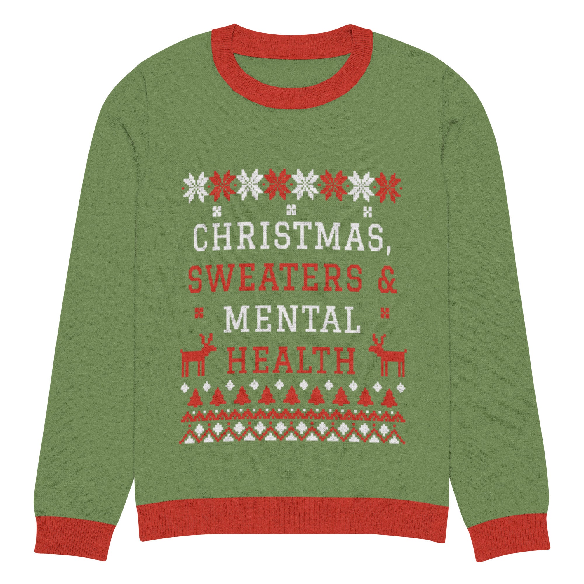 Christmas, Sweaters & Mental Health Knitted Sweater - Image 9