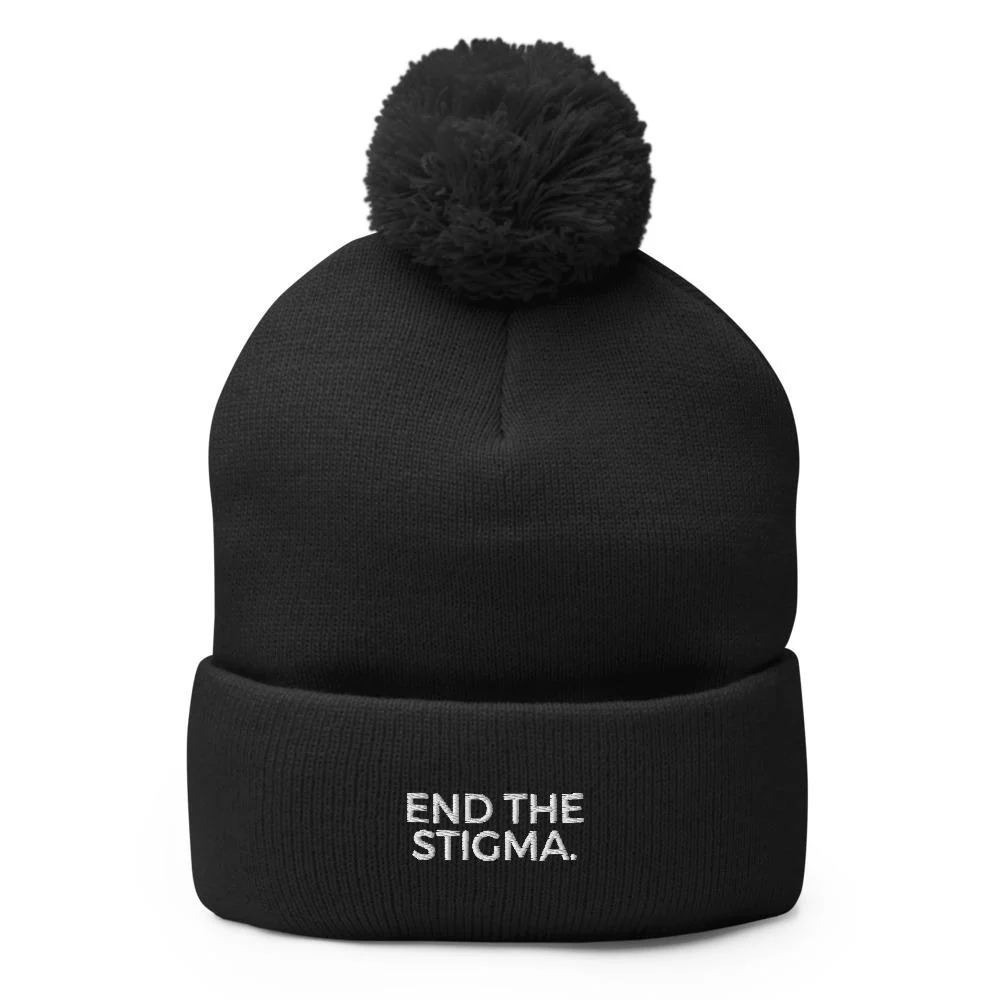 End The Stigma. Pom-Pom Beanie - Image 2