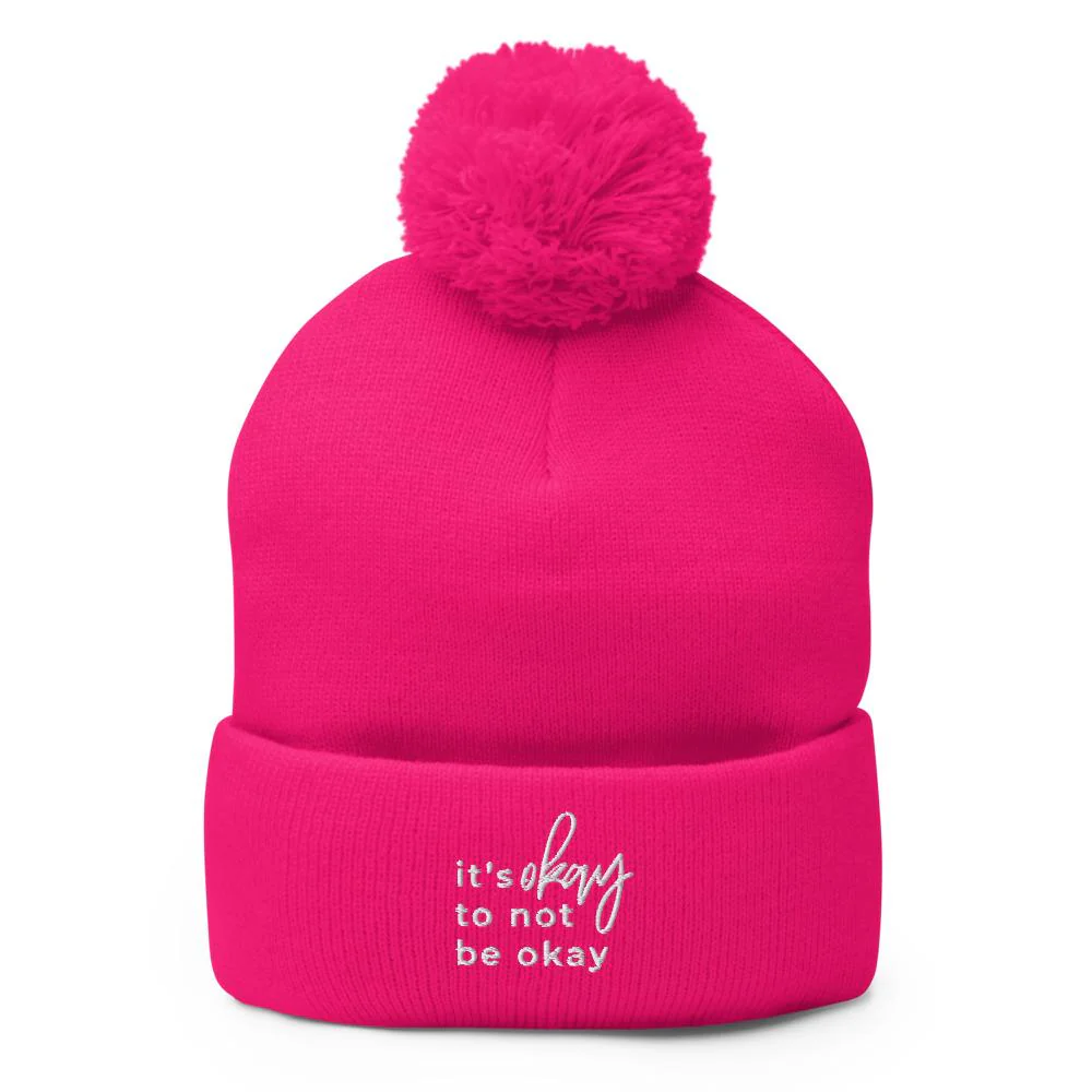 It's Okay To Not Be Okay Pom-Pom Beanie - Image 3