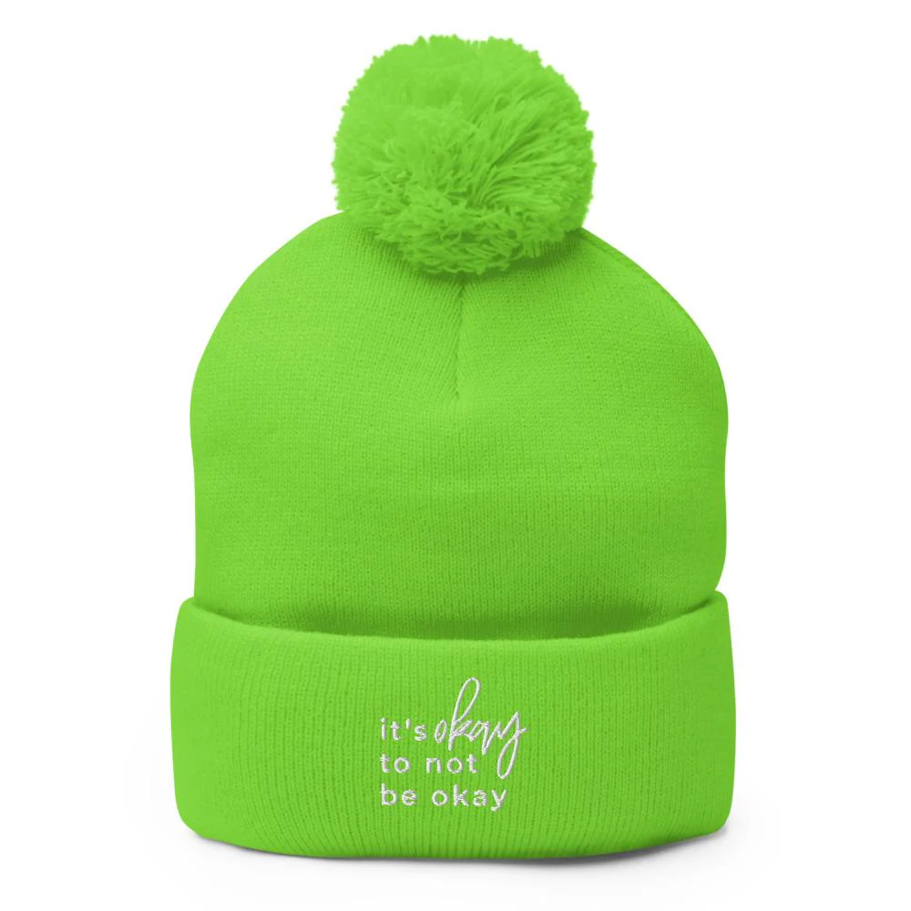 It's Okay To Not Be Okay Pom-Pom Beanie - Image 4