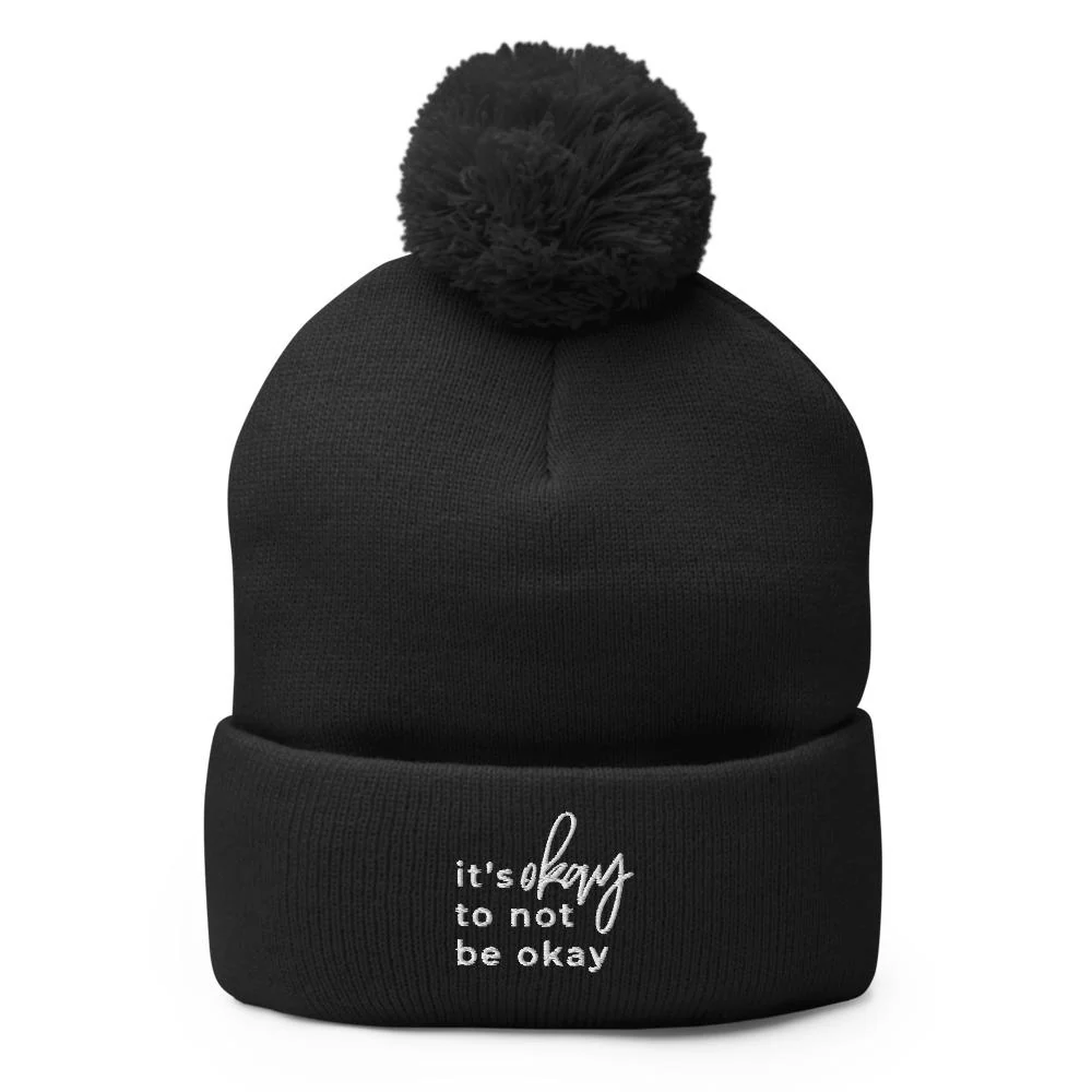 It's Okay To Not Be Okay Pom-Pom Beanie - Image 5