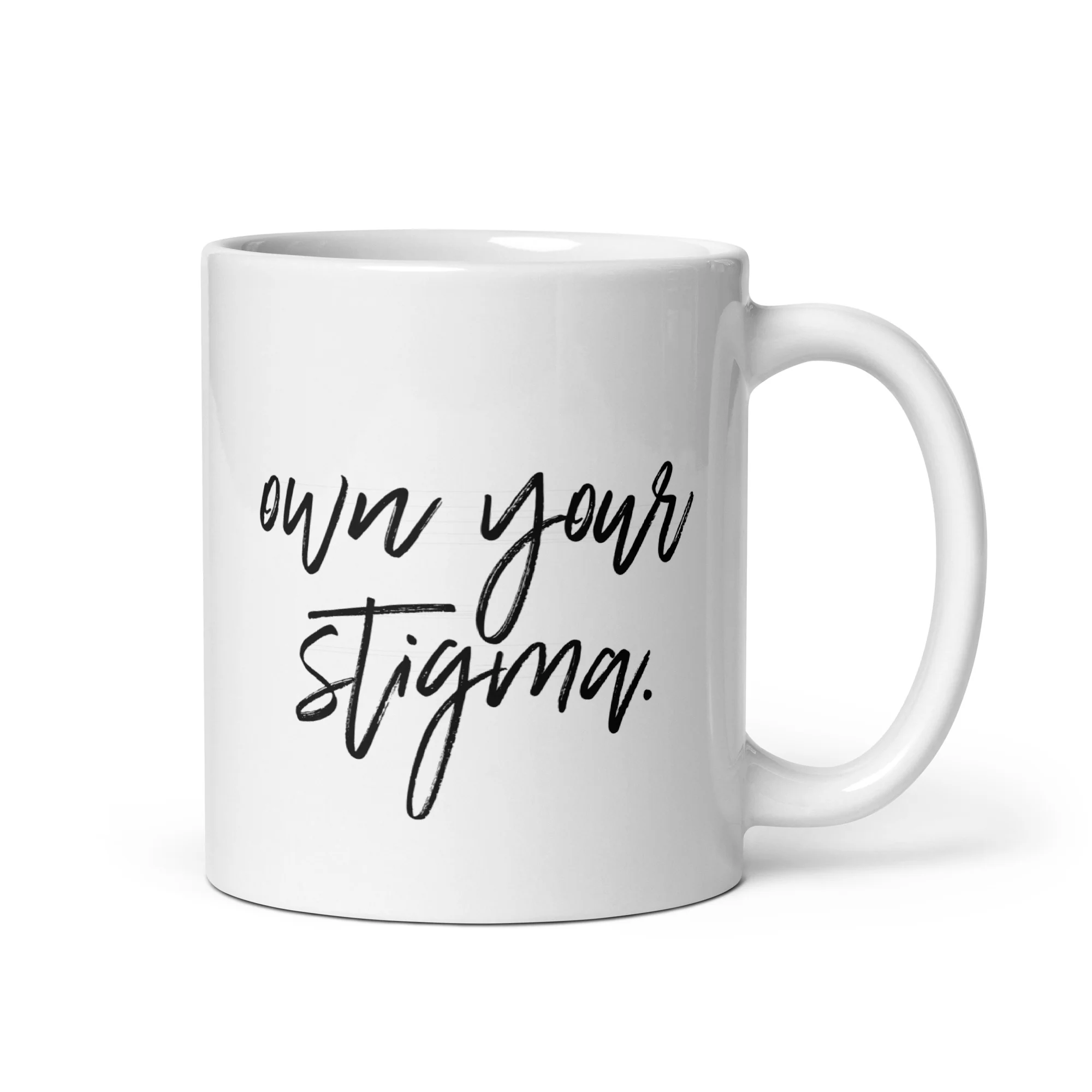 It's Okay To Not Be Okay White glossy mug - Image 3