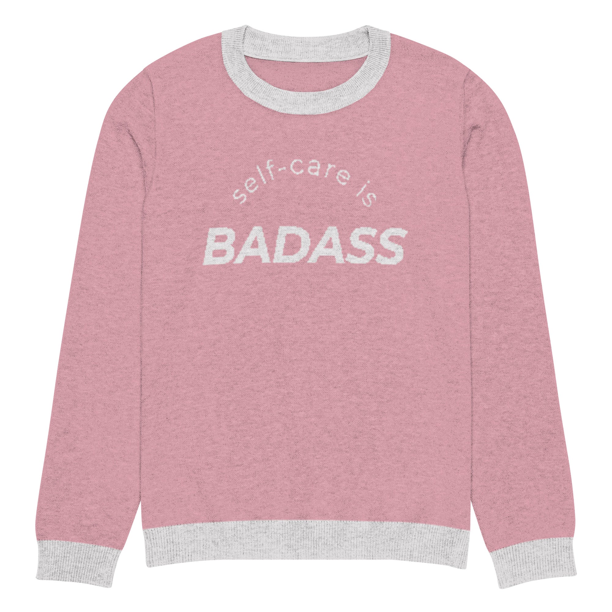 Self Care Is Badass Knitted Sweater - Image 4
