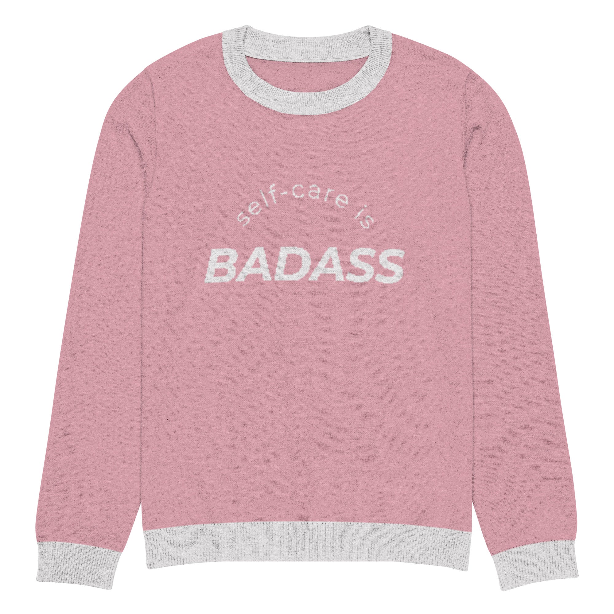 Self Care Is Badass Knitted Sweater - Image 5