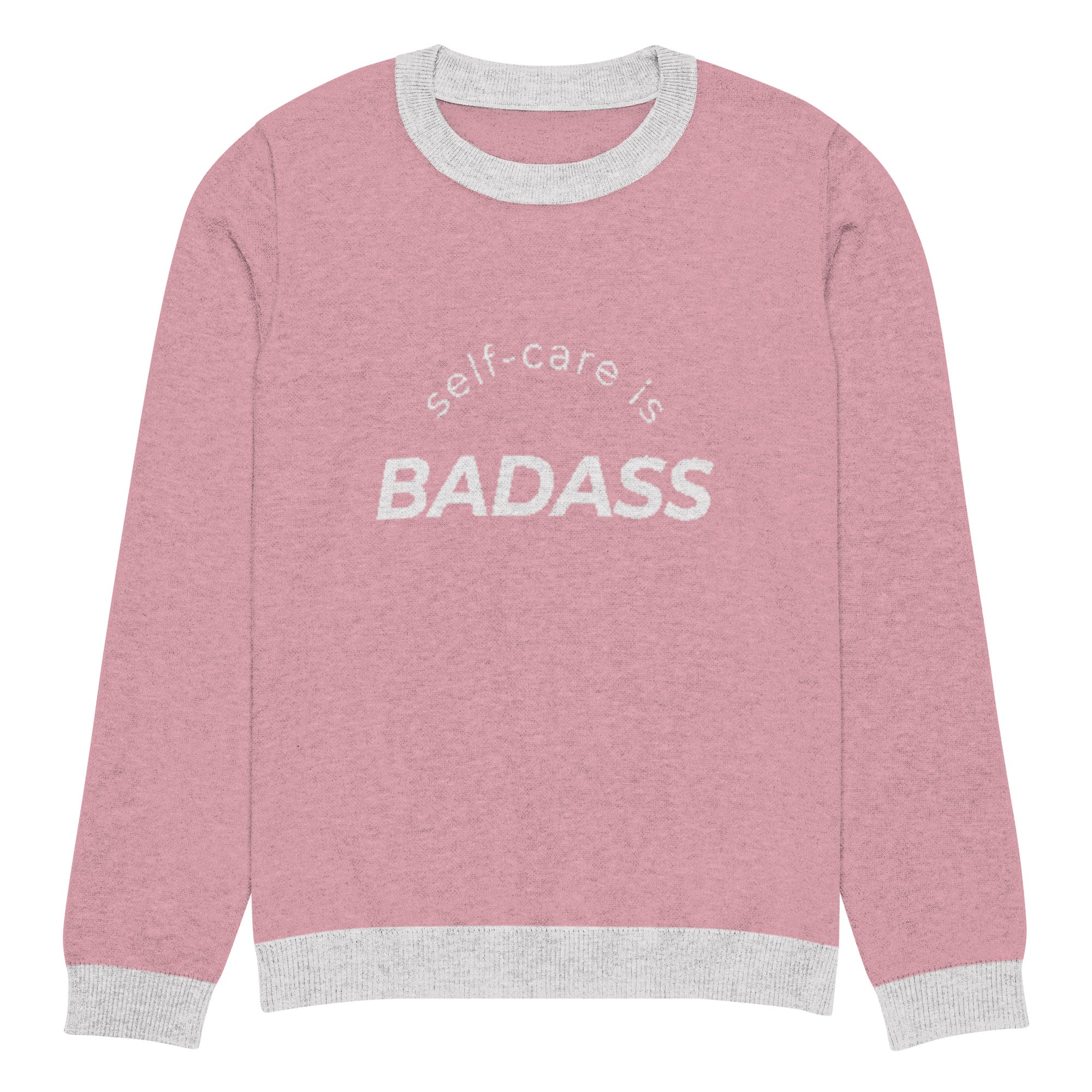 Self Care Is Badass Knitted Sweater - Image 8